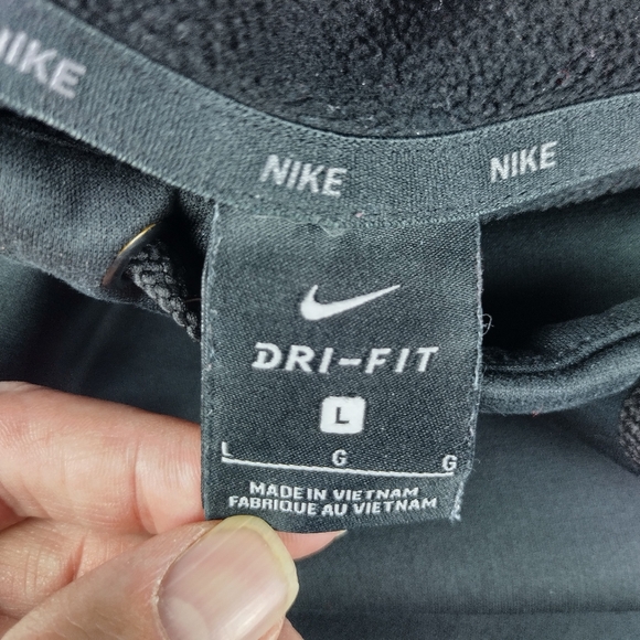 Nike Men's Large Big Swoosh Logo Drifit Hoodie Pullover - Picture 2 of 11